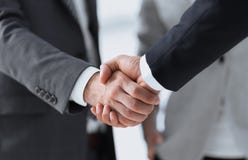 Closeup Of Handshake Of Business Partners Stock Photos