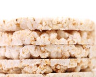 Closeup Of Puffed Rice Snacks. Stock Images