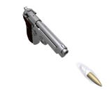 Closeup of pistol isolated on Royalty Free Stock Image Closeup of pistol isolated on Royalty Free Stock Image