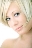 Closeup Portrait Beauty Blonde Woman Stock Photography
