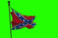 Closeup of ripped tear grunge old waving confederate flag of the national states of america us, fabric texture american symbol on vector illustration Closeup of ripped tear grunge old waving confederate flag of the national states of america us, fabric texture american symbol on vector illustration