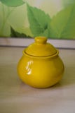 Download Closeup View Of A Yellow Sugar Bowl With A Cover Stock Image Image Of Food Isolated 181420211 Yellowimages Mockups