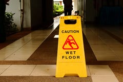 Be Careful My Friend Wet Floor Stock Photo Image Of Object
