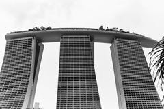 Closeupsikt av Marina Bay Sands Hotel royaltyfri foto Closeupsikt av Marina Bay Sands Hotel royaltyfri foto