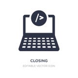 closing icon on white background. Simple element illustration from Web concept vector illustration closing icon on white background. Simple element illustration from Web concept vector illustration