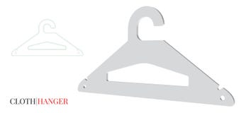 Cloths Hanger, Paper Cloths Hanger Template. Vector with die cut / laser cut layers royalty free illustration Cloths Hanger, Paper Cloths Hanger Template. Vector with die cut / laser cut layers royalty free illustration