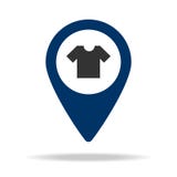 clothing store location in blue map pin icon. Element of map point for mobile concept and web apps. Icon for website design and de vector illustration clothing store location in blue map pin icon. Element of map point for mobile concept and web apps. Icon for website design and de vector illustration
