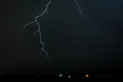 Cloud air discharge: a form of lightning discharge in which the multi branching lightning channel descending from a cloud base doe royalty free stock photography Cloud air discharge: a form of lightning discharge in which the multi branching lightning channel descending from a cloud base doe royalty free stock photography
