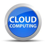 Cloud Computing blå rund knapp stock illustrationer Cloud Computing blå rund knapp stock illustrationer
