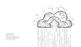 Cloud computing online storage low poly. Polygonal future modern internet business technology. White gray monochrome royalty free illustration Cloud computing online storage low poly. Polygonal future modern internet business technology. White gray monochrome royalty free illustration