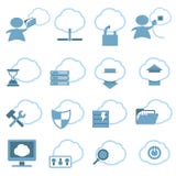 Cloud Hosting Icons set Stock Images Cloud Hosting Icons set Stock Images