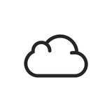 Cloud icon. Weather symbol, vector sign isolated on white background. Modern, simple icon for graphic and web design. royalty free illustration Cloud icon. Weather symbol, vector sign isolated on white background. Modern, simple icon for graphic and web design. royalty free illustration