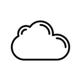 Cloud thin line vector icon royalty free illustration Cloud thin line vector icon royalty free illustration