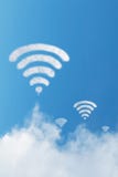 Cloud Wifi On Blue Sky Royalty Free Stock Photography