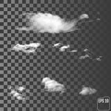 Clouds. Realistic transparent different cloud. stock illustration Clouds. Realistic transparent different cloud. stock illustration
