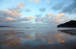 Free Clouds Reflection In A Wet Sand Stock Photography - 13109082