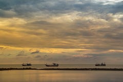 The Cloudy Sea in the early morning is like a fairyland in the sunrise and dawn stock photography The Cloudy Sea in the early morning is like a fairyland in the sunrise and dawn stock photography