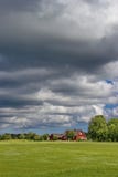 cloudy sky over traditional estonian rural house royalty free stock image cloudy sky over traditional estonian rural house royalty free stock image