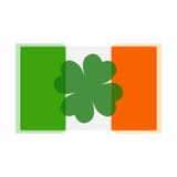 Clover leaf on flag element background for happy St. Patricks Day - Vector vector illustration Clover leaf on flag element background for happy St. Patricks Day - Vector vector illustration