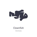 Clownfish symbol isolerad illustration för clownfishsymbolsvektor från djursamling redigerbart sjunga symbolet kan vara bruk f?r stock illustrationer Clownfish symbol isolerad illustration för clownfishsymbolsvektor från djursamling redigerbart sjunga symbolet kan vara bruk f?r stock illustrationer