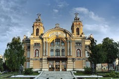 Cluj Napoca opera, Rumänien, Maj 2018 arkivfoto Cluj Napoca opera, Rumänien, Maj 2018 arkivfoto