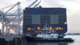 CMA CMG BENJAMIN FRANKLIN que se prepara para la salida del puerto foto de archivo CMA CMG BENJAMIN FRANKLIN que se prepara para la salida del puerto foto de archivo
