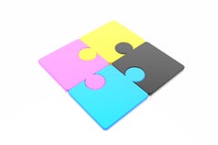 CMYK-Puzzlespiel CMYK-Puzzlespiel