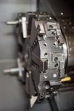 CNC Lathe in manufacturing process stock image CNC Lathe in manufacturing process stock image