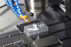 CNC machining center cutting mold stock image CNC machining center cutting mold stock image