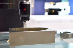 CNC Touch Probes for Quality control on milling CNC machine. Precision probe sensor at industrial metalworking stock photo CNC Touch Probes for Quality control on milling CNC machine. Precision probe sensor at industrial metalworking stock photo