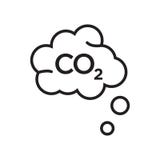 Co2 icon vector sign and symbol isolated on white background, Co stock illustration Co2 icon vector sign and symbol isolated on white background, Co stock illustration