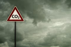CO2 no roadsign Imagem de Stock Royalty Free CO2 no roadsign Imagem de Stock Royalty Free