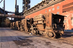 Coal Carreier Of A Disused Steelmaking Plant Royalty Free Stock Photo