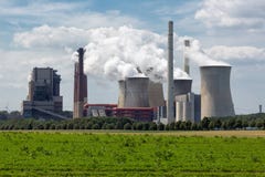 Coal-fired power plant near lignite mine Garzweiler in Germany stock photo Coal-fired power plant near lignite mine Garzweiler in Germany stock photo
