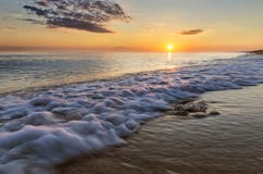 The coast of the Caspian Sea at sunset royalty free stock images The coast of the Caspian Sea at sunset royalty free stock images