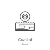coastal icon vector from desert collection. Thin line coastal outline icon vector illustration. Outline, thin line coastal icon vector illustration coastal icon vector from desert collection. Thin line coastal outline icon vector illustration. Outline, thin line coastal icon vector illustration