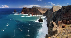 Coastline Ponta de Sao Lourenco Madeira, Portugal stockbilder Coastline Ponta de Sao Lourenco Madeira, Portugal stockbilder