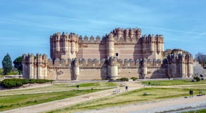 Coca Castle Castillo de Coca i det Segovia landskapet royaltyfri bild Coca Castle Castillo de Coca i det Segovia landskapet royaltyfri bild