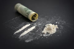 Cocaine drug addiction Royalty Free Stock Photography Cocaine drug addiction Royalty Free Stock Photography