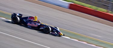 Coche de carreras de Red Bull foto de archivo Coche de carreras de Red Bull foto de archivo