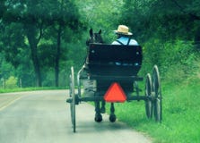 Cochecillo en el país de Amish de Ohio imagen de archivo Cochecillo en el país de Amish de Ohio imagen de archivo