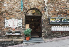 Wine restaurant and shop entrance in Cochem Royalty Free Stock Photo Wine restaurant and shop entrance in Cochem Royalty Free Stock Photo