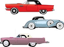 Coches del vintage Coches viejos conjunto Imagen de archivo libre de regalías Coches del vintage Coches viejos conjunto Imagen de archivo libre de regalías