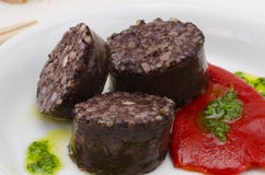 Cocina española. Morcilla de Burgos. Morcilla. fotografía de archivo libre de regalías Cocina española. Morcilla de Burgos. Morcilla. fotografía de archivo libre de regalías