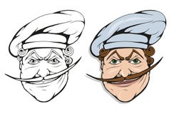 Cocinero que se coloca en una diversa actitud, jefe del restaurante, cocinero del cocinero de la historieta en el uniforme, logot libre illustration Cocinero que se coloca en una diversa actitud, jefe del restaurante, cocinero del cocinero de la historieta en el uniforme, logot libre illustration