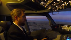 Cockpit f?r borgerligt flygplan Cockpit f?r borgerligt flygplan