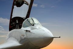 Cockpit Of The Military Jet Royalty Free Stock Images