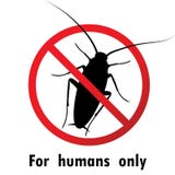 Cockroaches and Stop cockroach sign symbols vector design Stock Images Cockroaches and Stop cockroach sign symbols vector design Stock Images