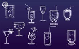 Cocktail classici royalty illustrazione gratis Cocktail classici royalty illustrazione gratis
