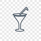 Cocktail Glass concept vector linear icon isolated on transparent background, Cocktail Glass concept transparency logo in outline vector illustration Cocktail Glass concept vector linear icon isolated on transparent background, Cocktail Glass concept transparency logo in outline vector illustration